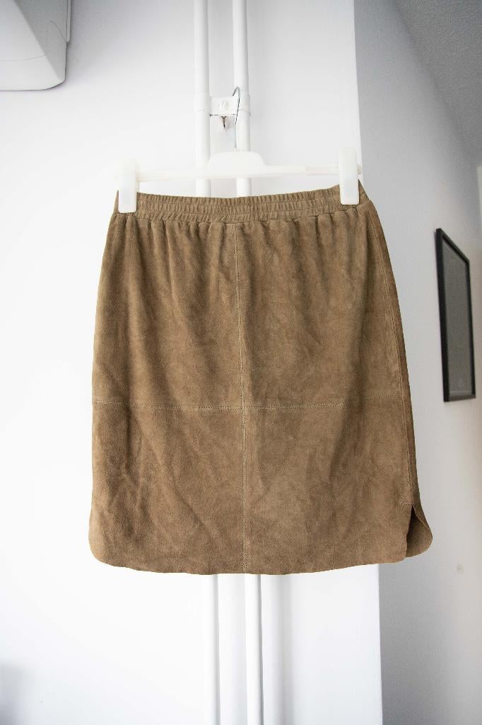 Kaki groene suède / leren rok Dante 6 maat S (maat 2), Kleding | Dames, Rokken, Dante 6, Ophalen of Verzenden, Maat 36 (S), Gedragen