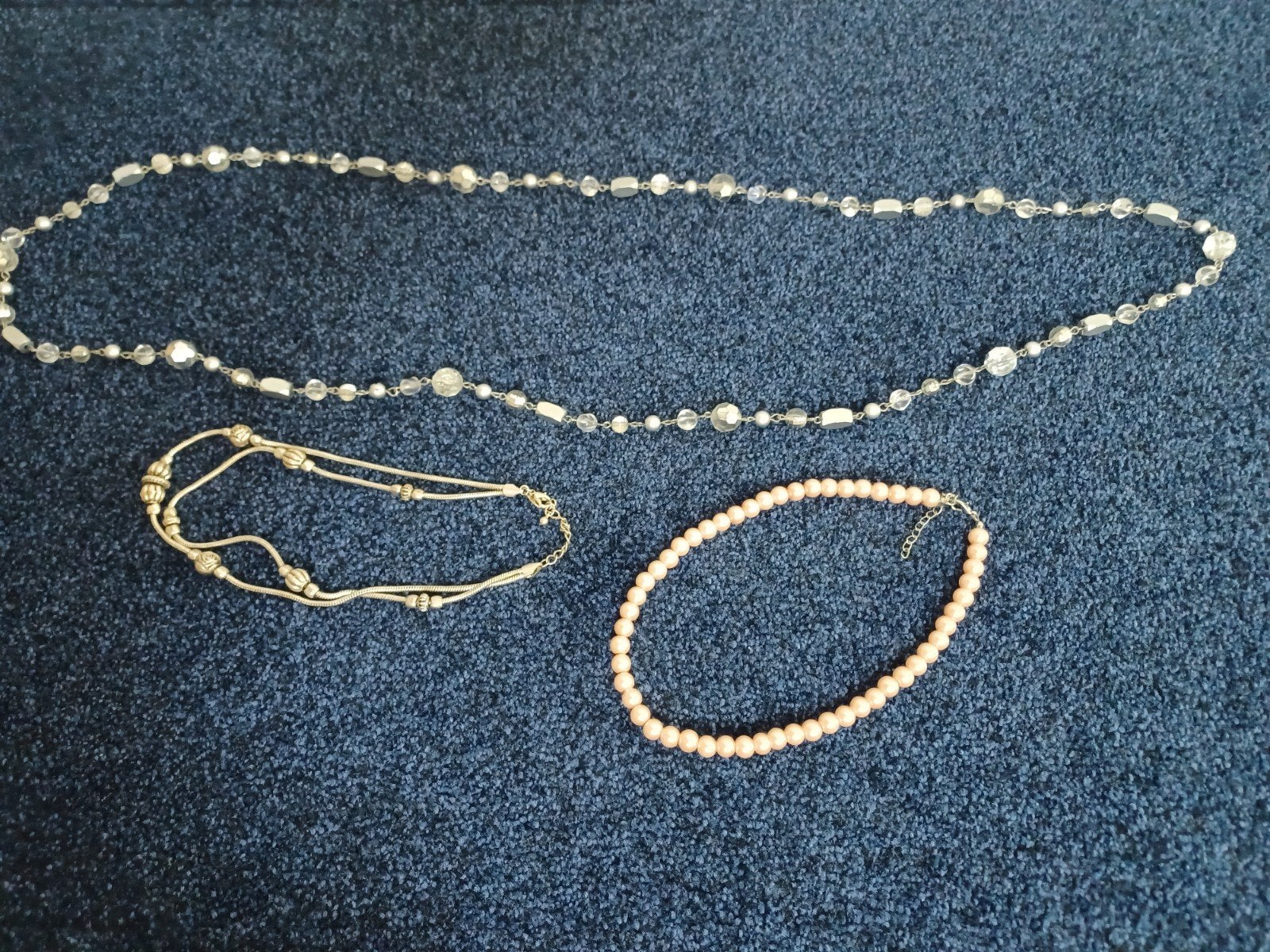 3 kettingen, Sieraden, Tassen en Uiterlijk, Kettingen, Ophalen of Verzenden, Zo goed als nieuw, Roze, Overige materialen