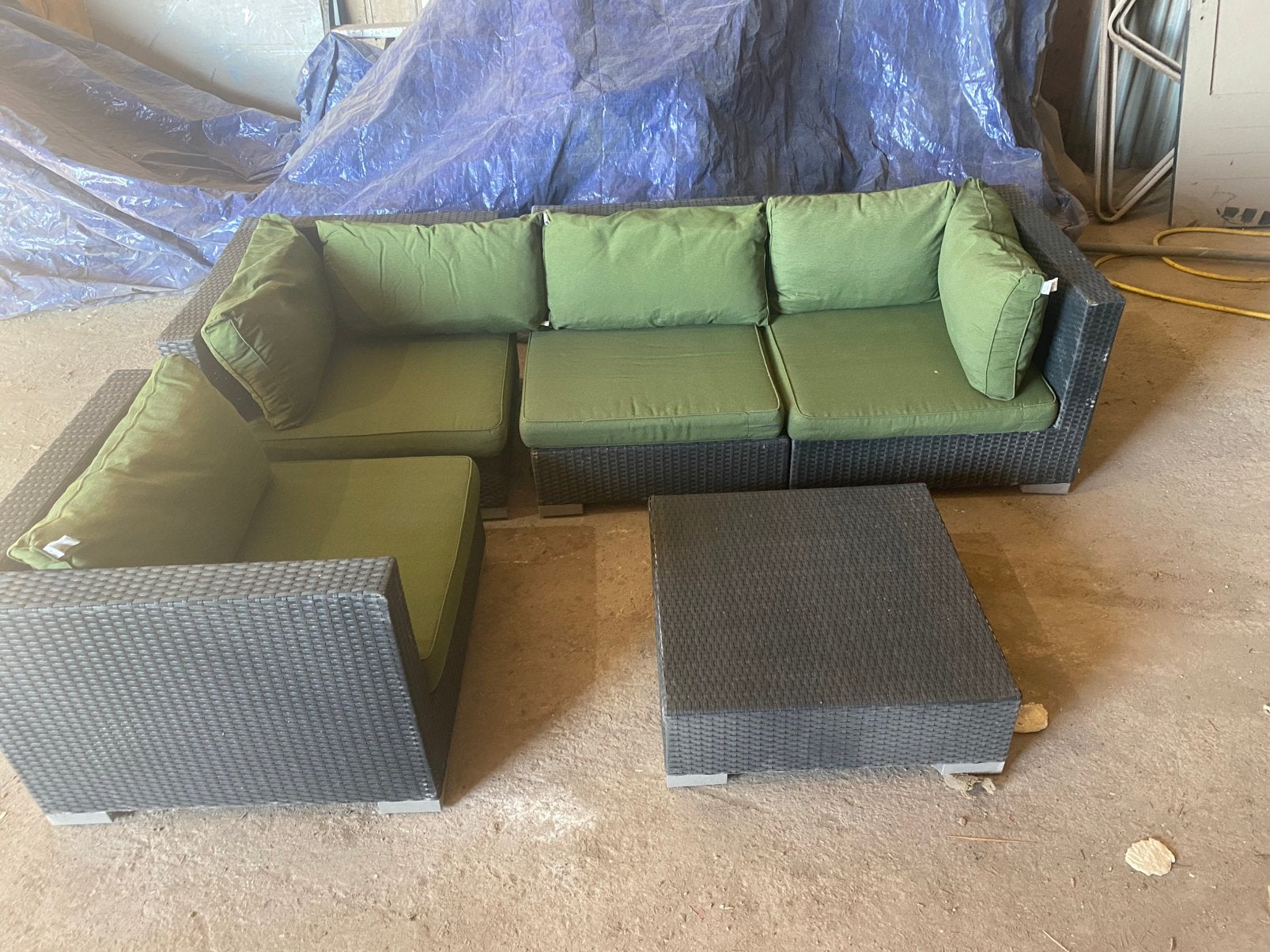 Lounge set, Tuin en Terras, Ophalen, Zo goed als nieuw, Wicker