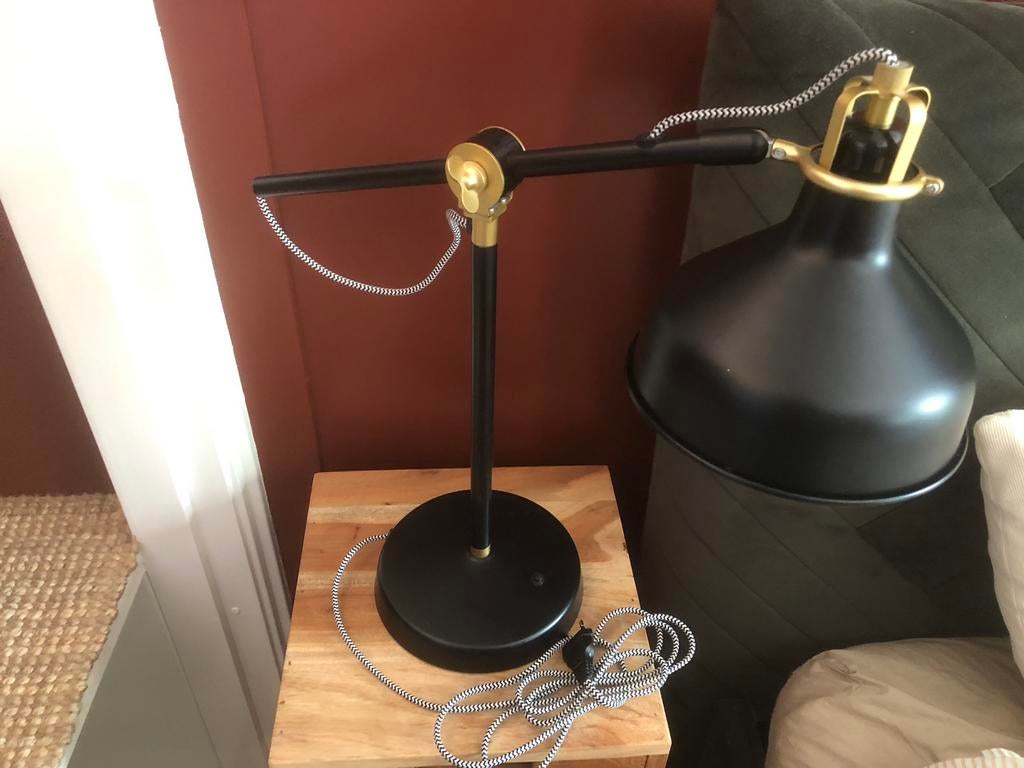 2X staand bedlampje, ca. 55cm lang, ca. 45 cm hoog, Ophalen, Vintage, Zo goed als nieuw, Metaal
