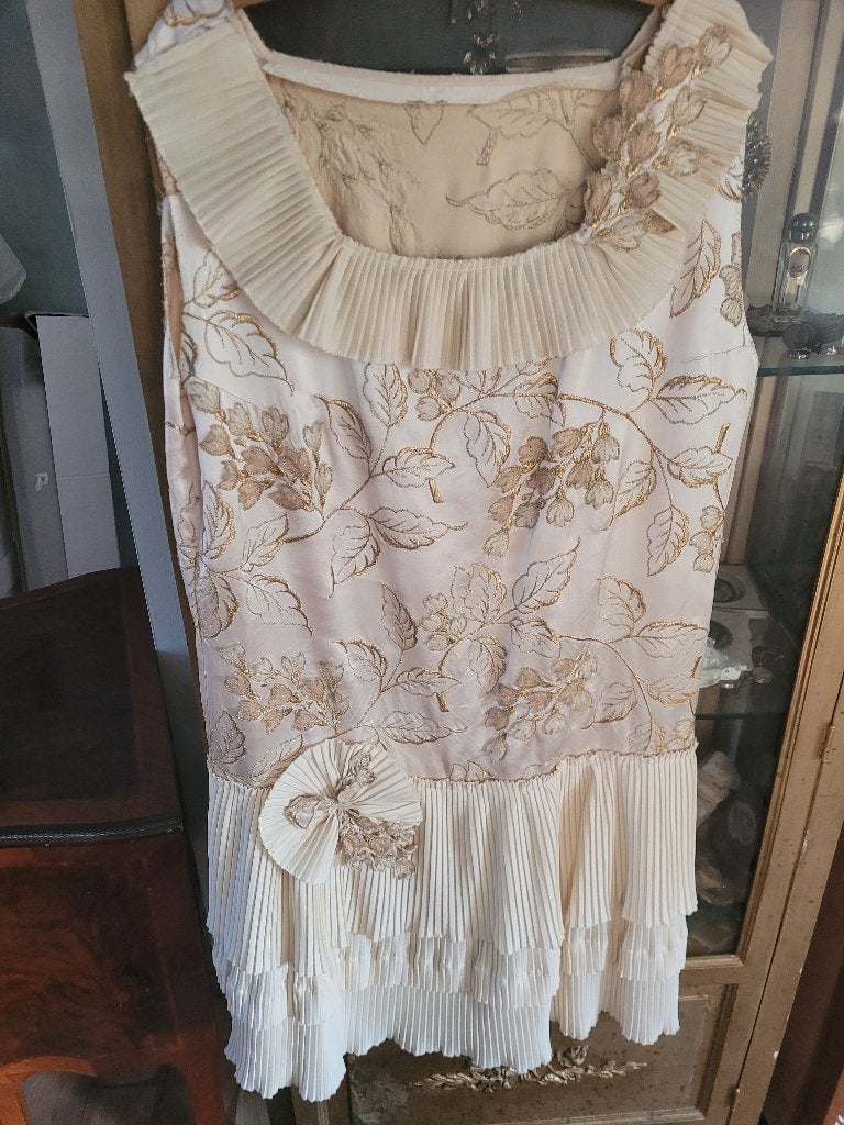 Vintage hand gemaakte Charlston jurk, Heikant 21 Kaatsheuvel, Rok of Jurk, Belle Vieille Brocante, Ophalen of Verzenden