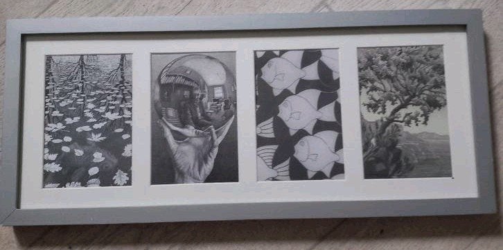 Escher 🖋   1+ 1  Gratis, Ophalen, Ingelijst
