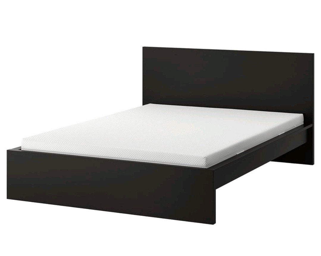 Ikea zwart bed (inclusief lattenbodems zonder Matras), Huis en Inrichting, Slaapkamer | Bedden, Ophalen, Eenpersoons, Zwart, Hout