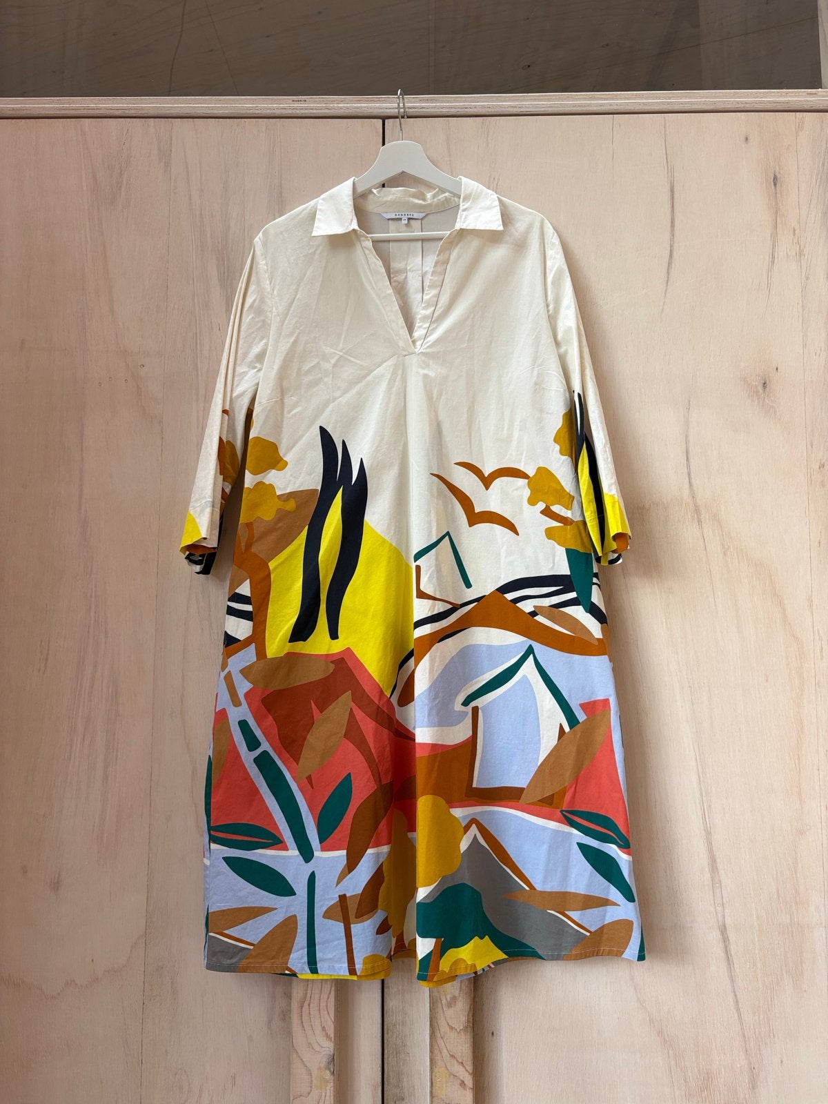 Xandres jurk met kleurrijke print - Maat 44, Kleding | Dames, Jurken, Meerkleurig, Maat 42/44 (L), Ophalen of Verzenden, Zo goed als nieuw