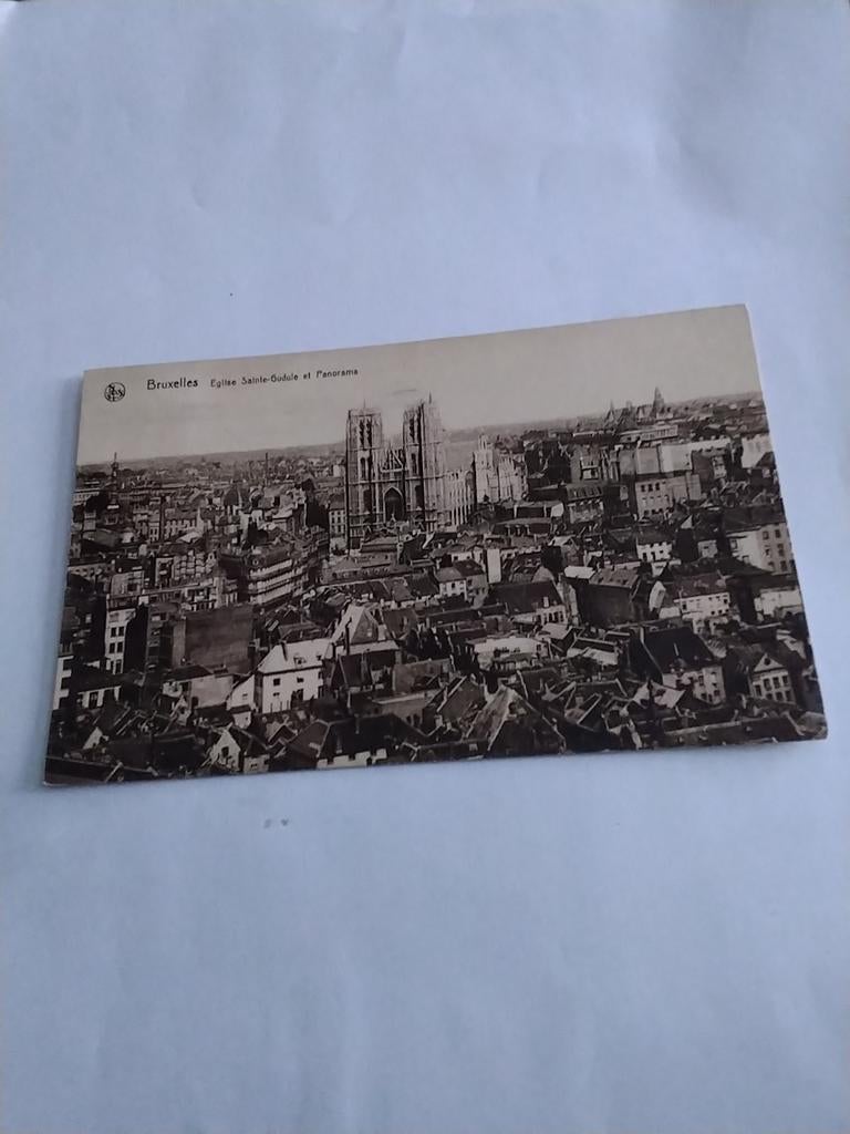 BRUSSEL. EGL8SE SAINTE GUDULE  ET  PANORAMA, Verzamelen, Ansichtkaarten | Themakaarten, Ophalen of Verzenden, Voor 1920, Klederdracht