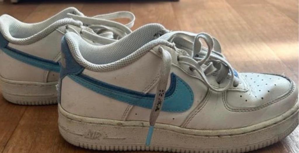 Nike Air Force 1 sneakers wit/blauw maat 36,5, Wit, Ophalen of Verzenden, Sneakers of Gympen, Zo goed als nieuw