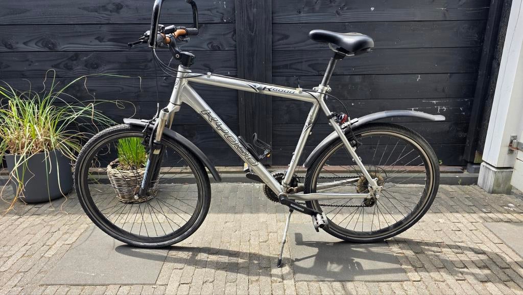 Zilverkleurige mountainbike met Shimano onderdelen, Fietsen en Brommers, Fietsen | Heren | Herenfietsen, Ophalen, Gebruikt, Overige merken