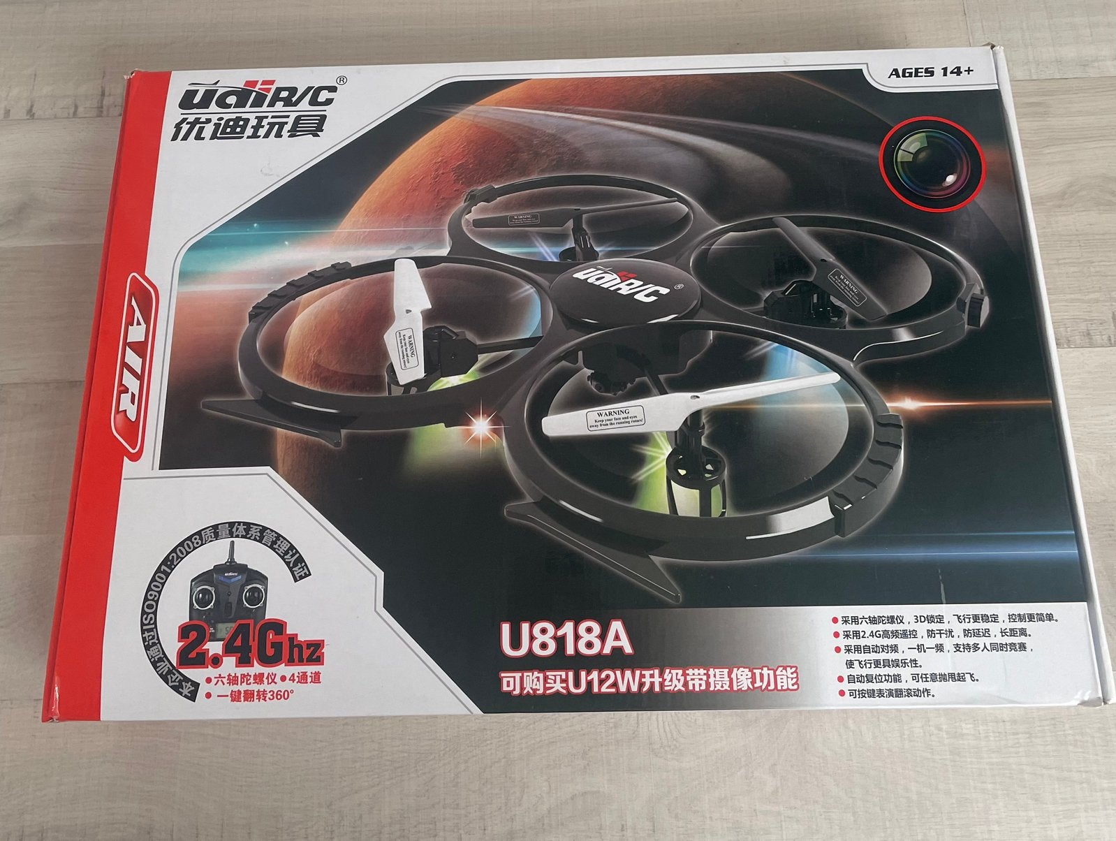 UDIRC U818A Drone met Camera, Hobby en Vrije tijd, Modelbouw | Radiografisch | Helikopters en Quadcopters, Ophalen, Gebruikt, Met camera
