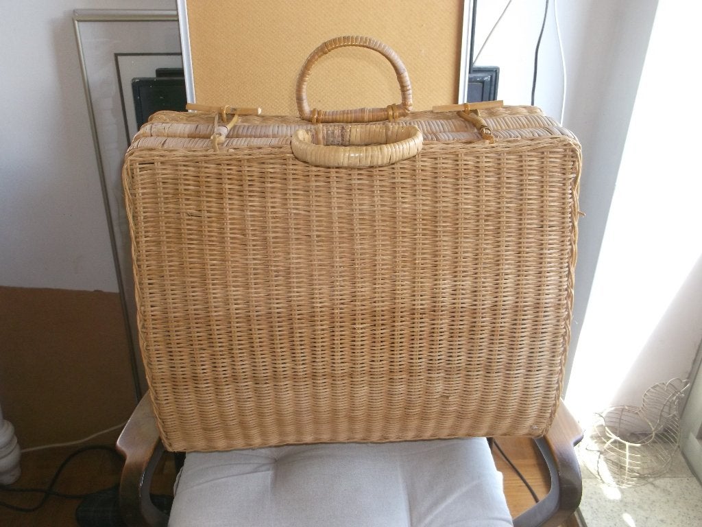 Rotan koffer, Huis en Inrichting, Gebruikt, Overige typen, Ophalen of Verzenden, Riet
