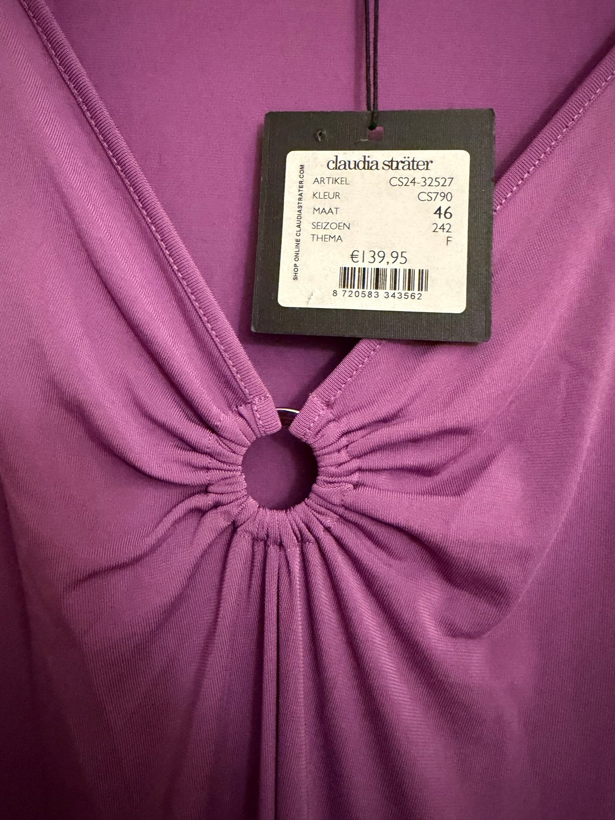 Claudia Sträter Jurk Maat 46 - Nieuw met kaartjes, Kleding | Dames, Paars, Maat 46/48 (XL) of groter, Nieuw, Ophalen of Verzenden