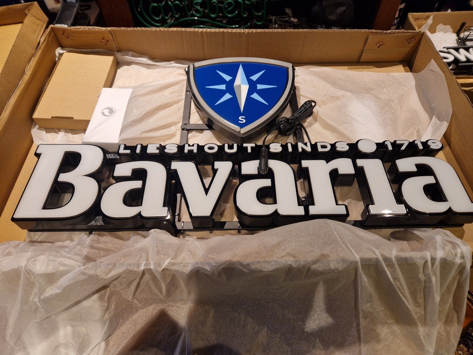 Bavaria lichtreclame LED, Ophalen of Verzenden, Nieuw, Overige typen, Bavaria