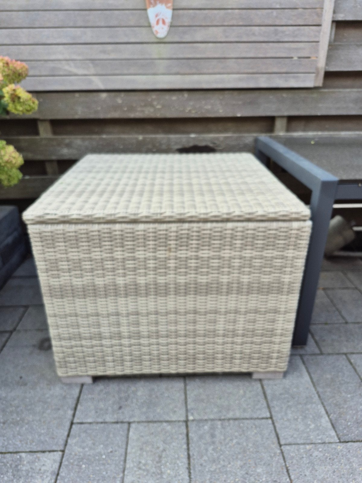 Rotan opbergbox voor buiten - Zo goed als nieuw, Ophalen, Zo goed als nieuw, Kunststof, Overige typen