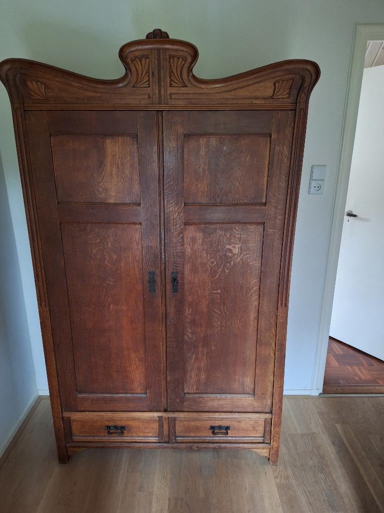 Jugendstil Garderobekast, Antiek en Kunst, Ophalen