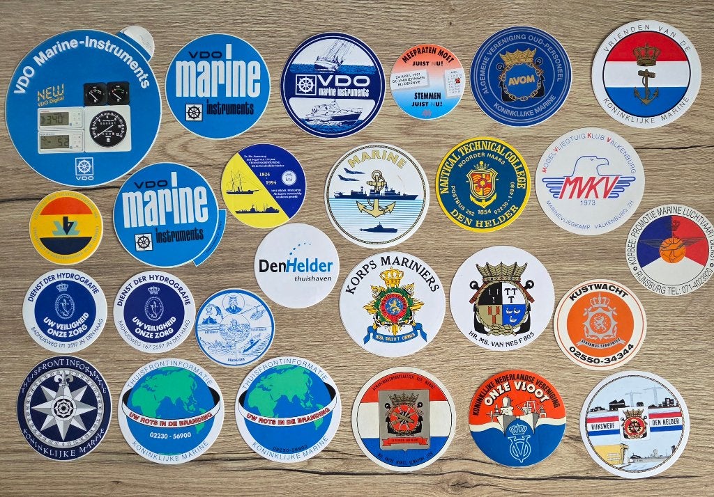 M34- Koninklijke Marine stickers, Ophalen of Verzenden, Nieuw, Meerdere stickers