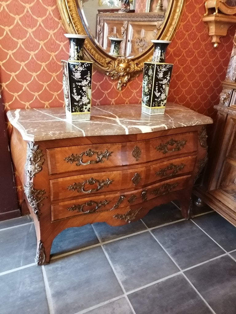 Commode antiek parqueterie, Verzenden