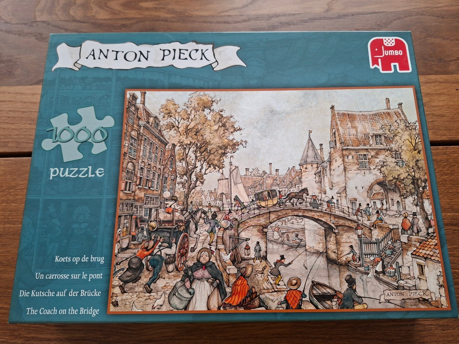 Anton Pieck Puzzel Koets Op De Brug Nieuw, Hobby en Vrije tijd, Ophalen of Verzenden, 500 t/m 1500 stukjes, Nieuw, Legpuzzel