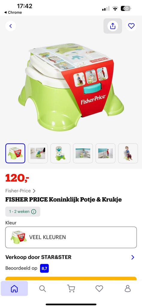 Fisher-Price Royal Potje & Krukje - 2-in-1 Trainingstoilet, Kinderen en Baby's, Speelgoed | Fisher-Price, Ophalen of Verzenden