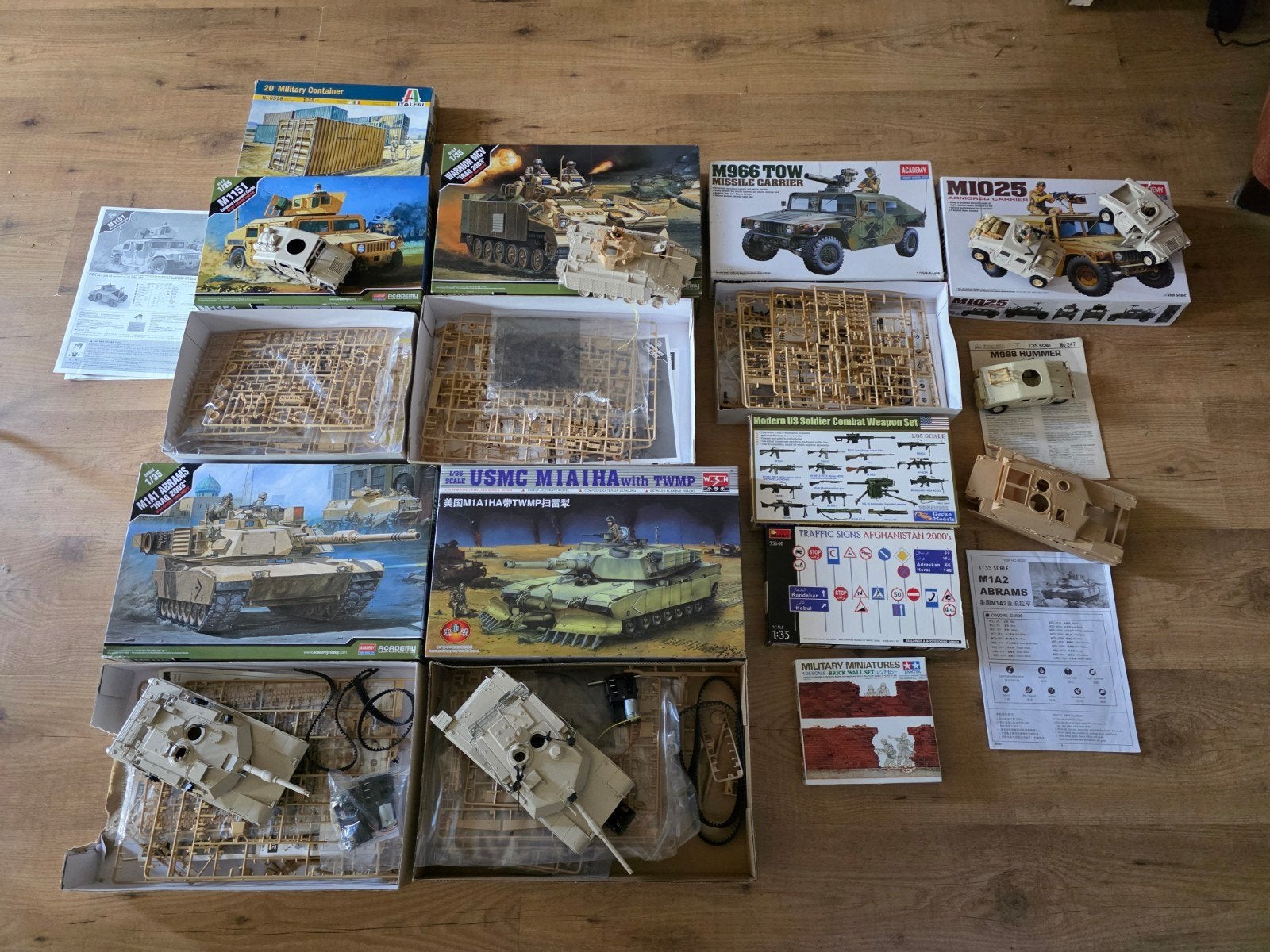 Grote collectie militaire modelbouw kits en figuren 1:35, Overige merken, Gebruikt, Tank, 1:32 tot 1:50