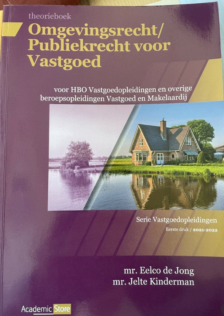 Omgevingsrecht (Vastgoedkunde), Ophalen of Verzenden, Beta, Zo goed als nieuw, HBO