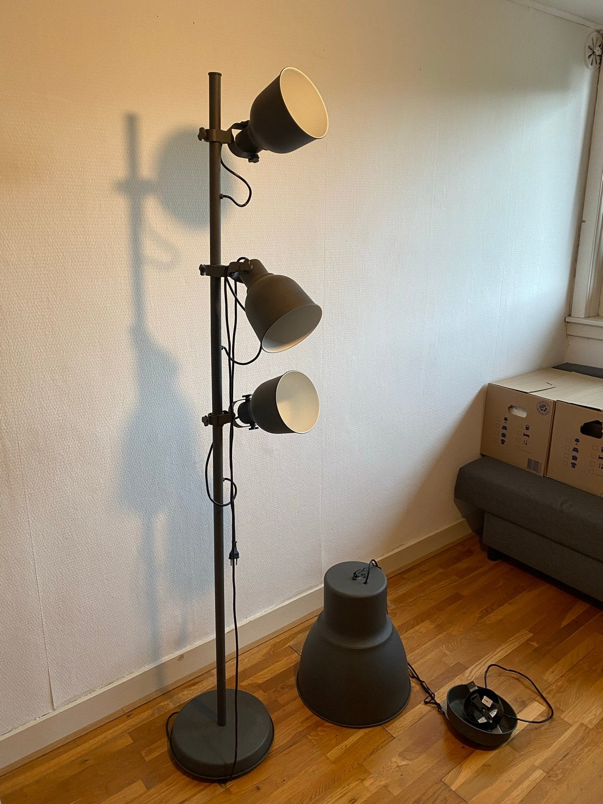IKEA HEKTAR stalamp en hanglamp - set, Ophalen of Verzenden, Gebruikt, Metaal, 150 tot 200 cm
