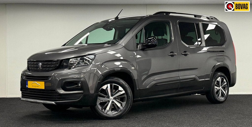 Peugeot Rifter Long 1.2 Puretech GT-line*Automaat* 7persoons, Auto's, Peugeot, Stof, Gebruikt, Zwart, 1199 cc