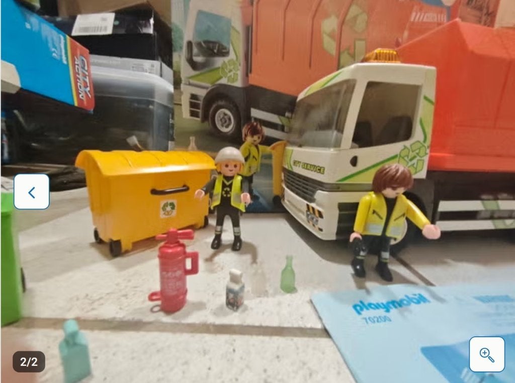 Playmobil City Life Vuilniswagen met figuren en accessoires, Gebruikt, Complete set, Voertuig, Ophalen of Verzenden