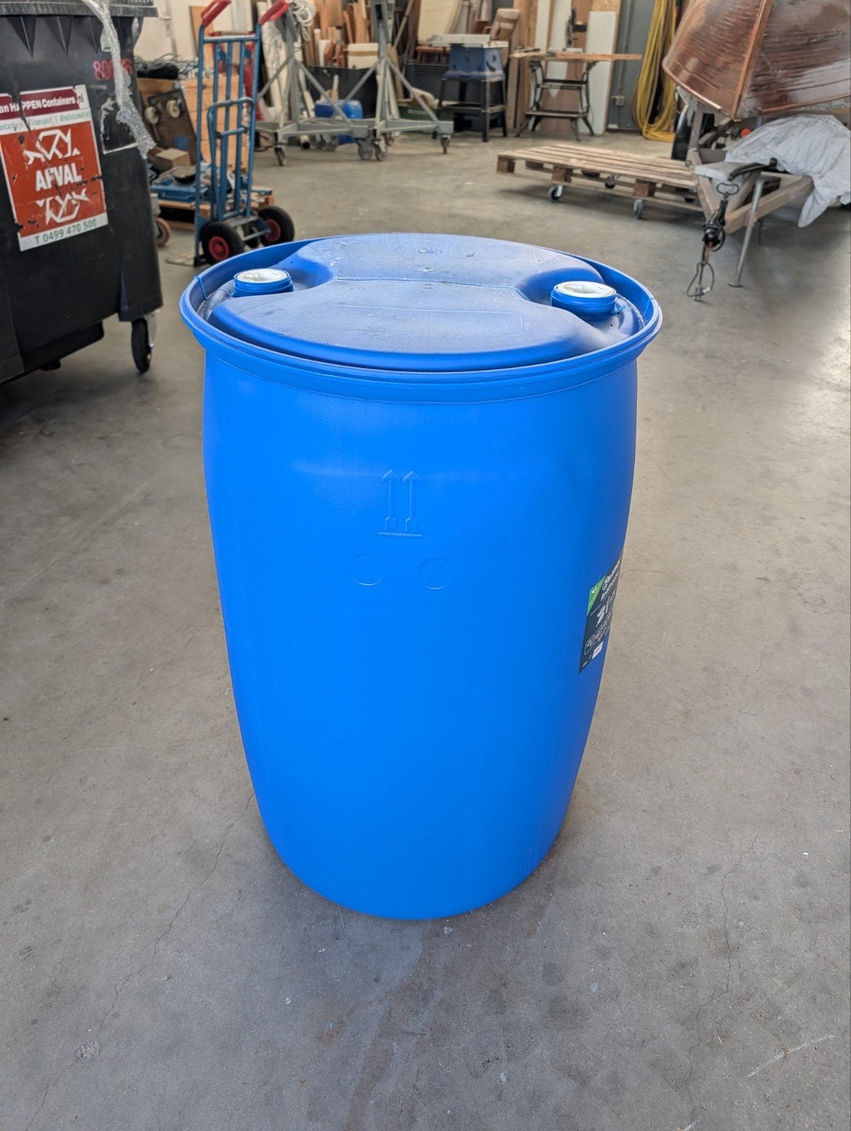 Lege ton - 210 liter blauwe ton, Doe-het-zelf en Verbouw, Ophalen, 40 tot 60 cm, Overige typen, 50 tot 75 cm