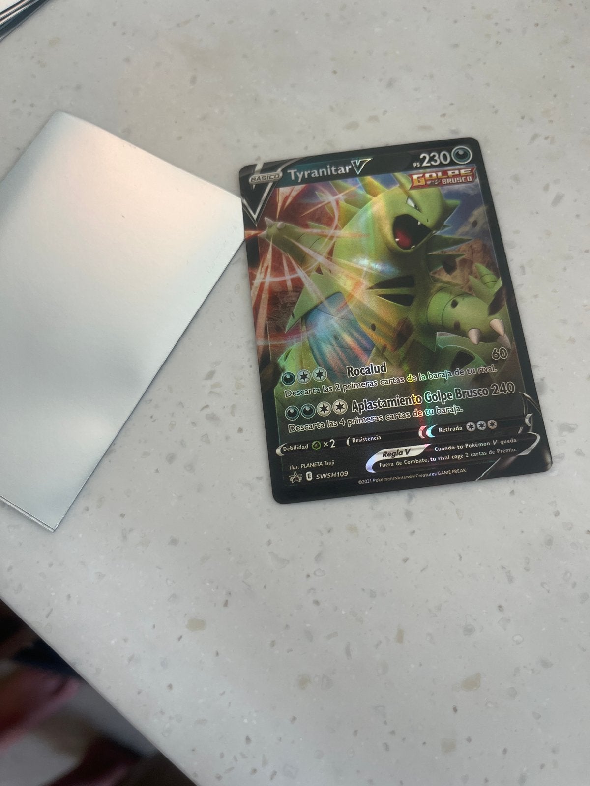 Pokémon Kaart Tyranitar V - SWSH109 - Zo goed als nieuw, Ophalen of Verzenden, Zo goed als nieuw, Losse kaart