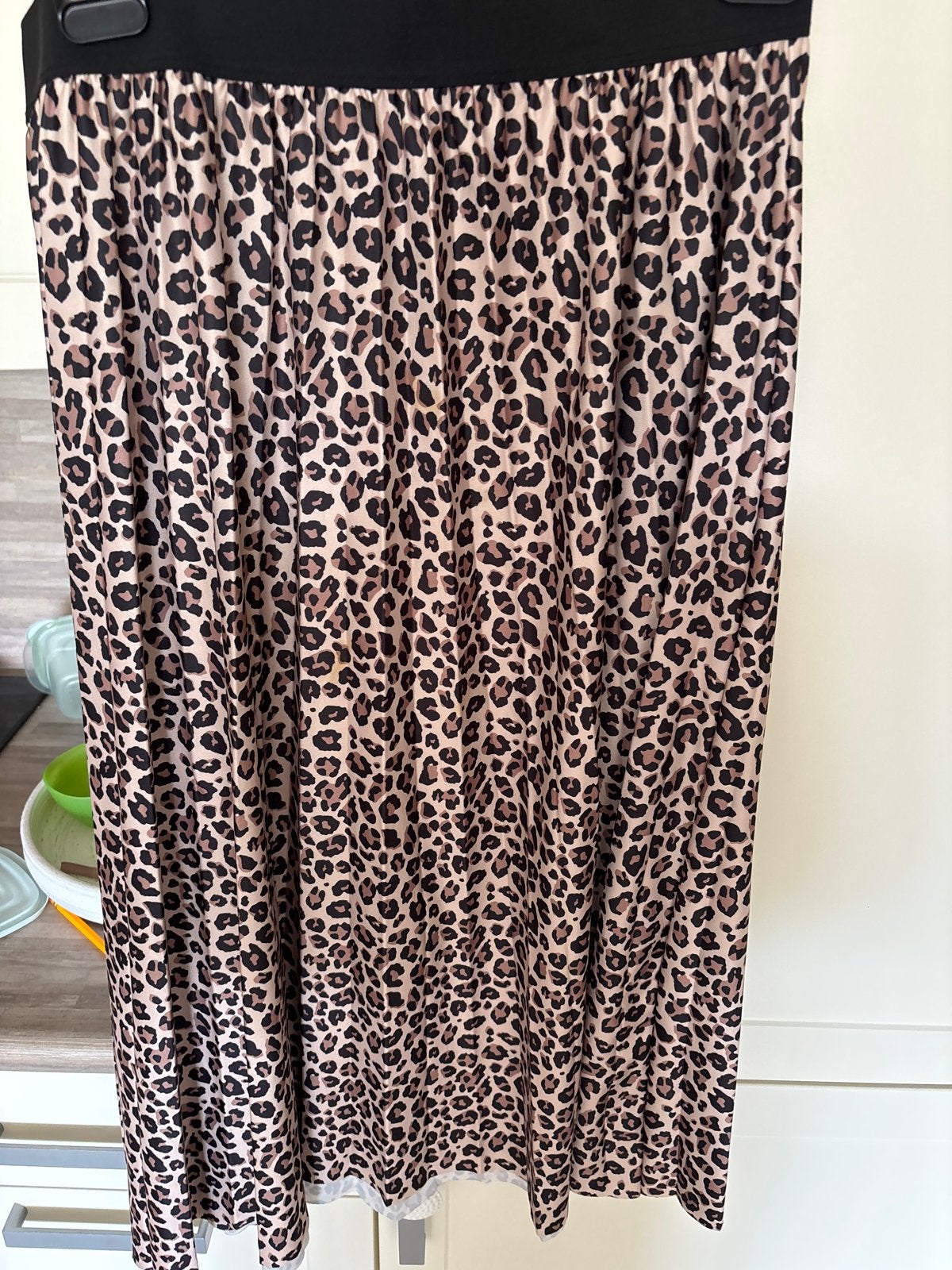 Leopardprint maxi rok, Kleding | Dames, Rokken, Beige, Maat 42/44 (L), Ophalen of Verzenden, Gedragen