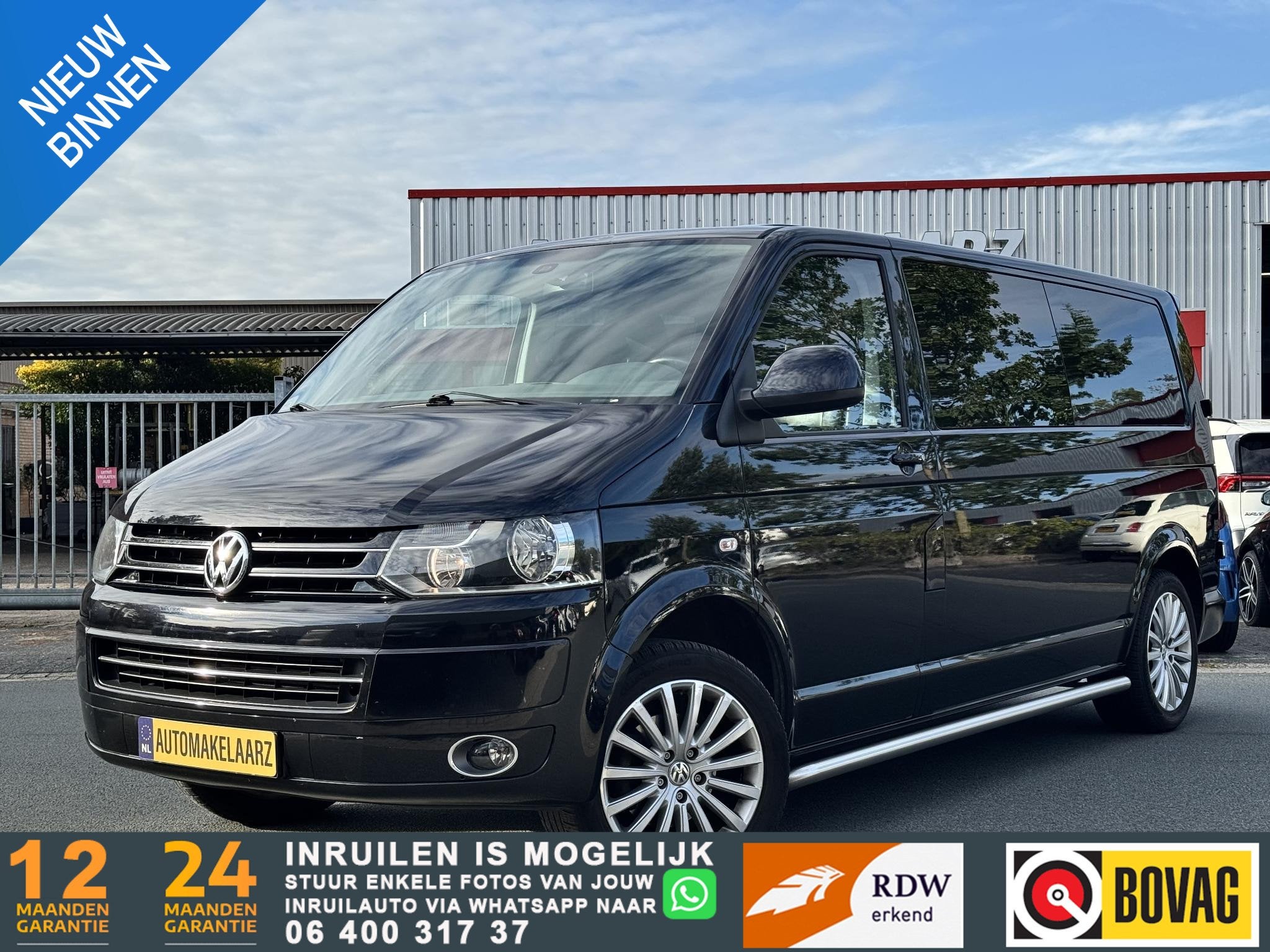 Volkswagen Transporter 2.0 TDI L2H1 DC Comfortline MARGE NAP, Auto's, Gebruikt, 4 cilinders, 2500 kg, Zwart