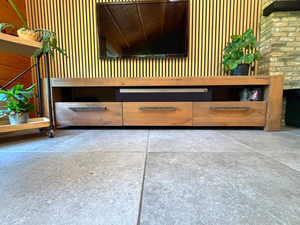 TV Meubel Lucano, Ophalen, Gebruikt, Massief eiken hout, Eikenhout