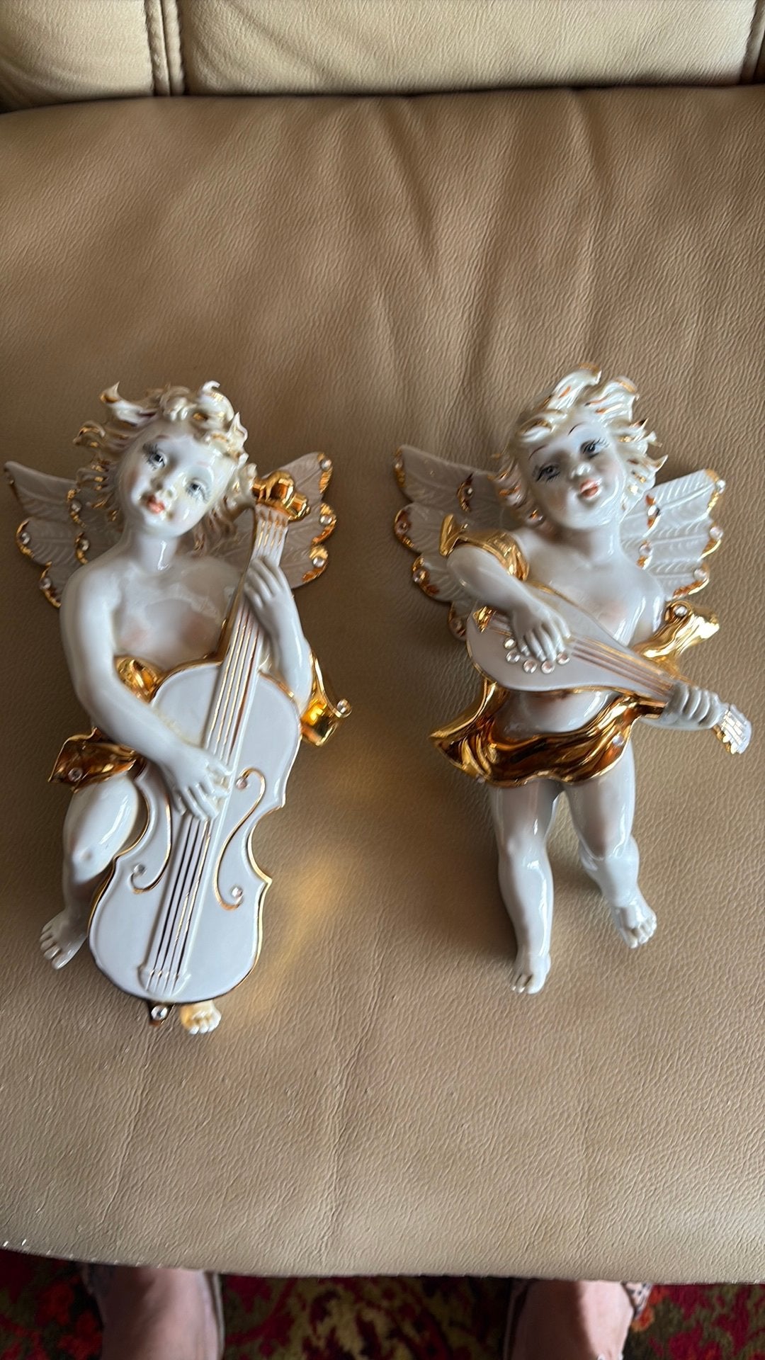Set van 2 porseleinen engeltjes, Ophalen