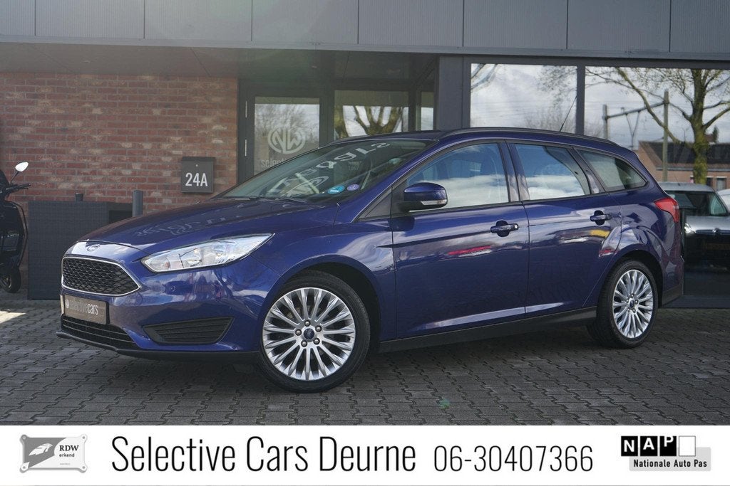 Ford Focus Wagon 1.0 Trend Edition, Navi, 17''LM, Riem verva, Auto's, Ford, Gebruikt, Euro 6, Blauw, Origineel Nederlands