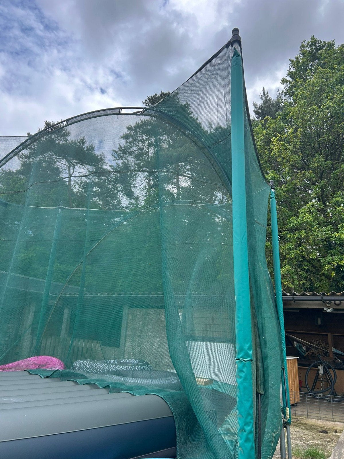 Spiegel trampoline gekocht bij van cranenbroek met een net, Ophalen of Verzenden