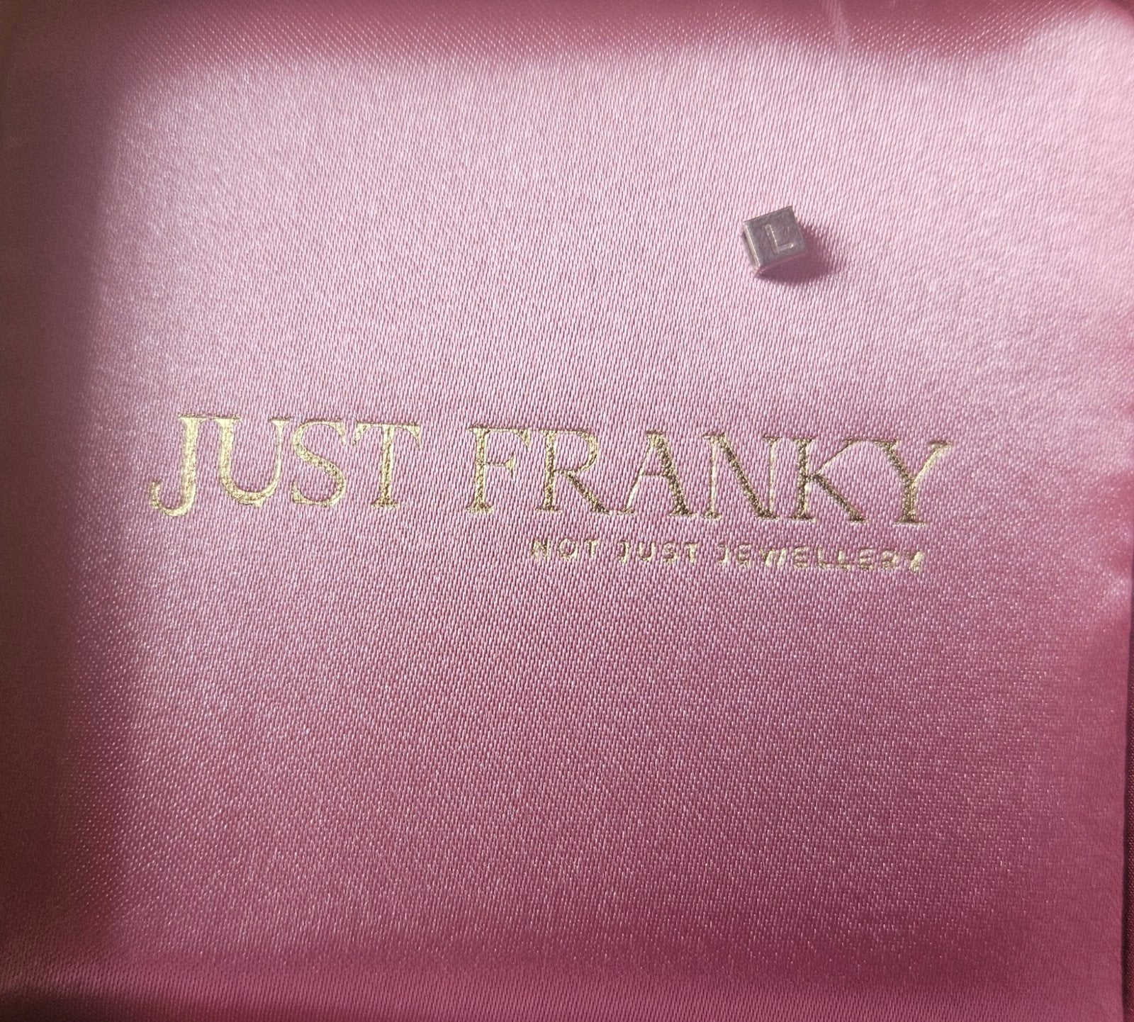 Just Franky 14k witgouden ketting met letter L hanger, Met hanger, Ophalen of Verzenden, Zo goed als nieuw, Zilver