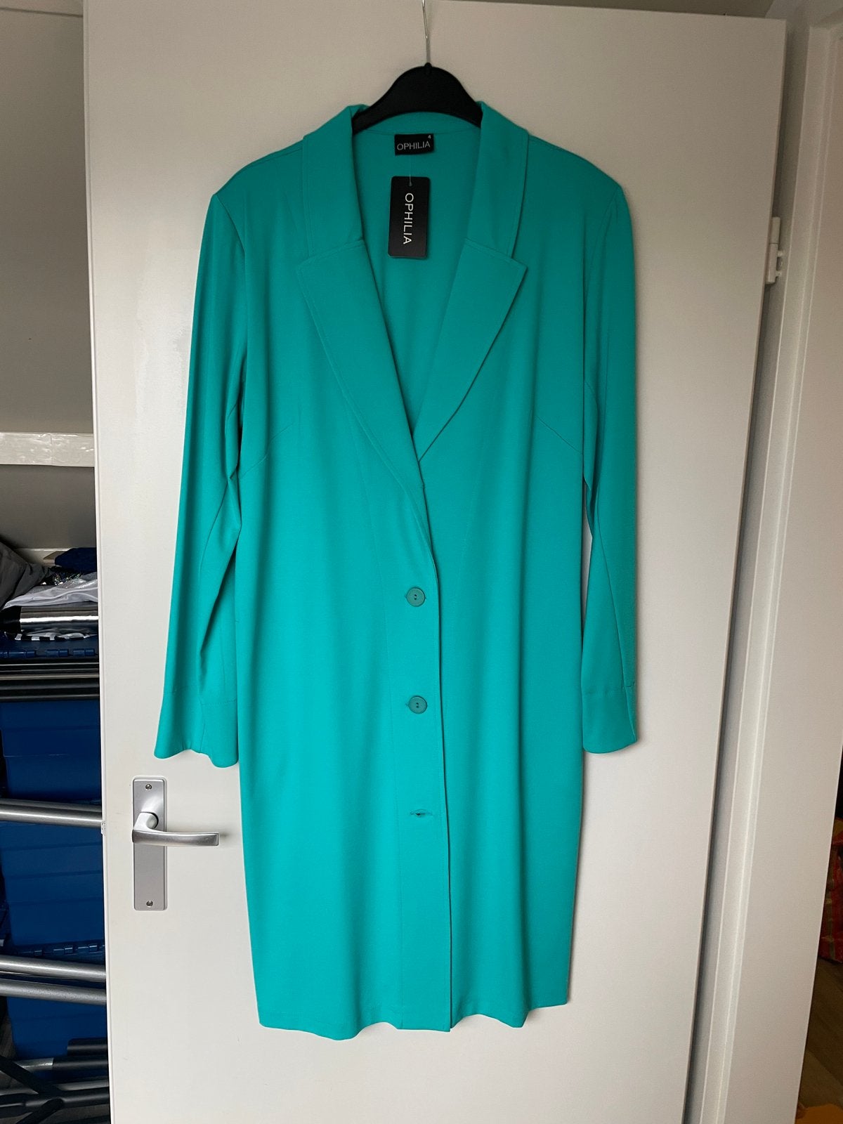 Nieuwe aqua blazer Lynn van ophilia maat 4 is 48/50, Nieuw, Jasje of Colbert, Nvt, Nvt