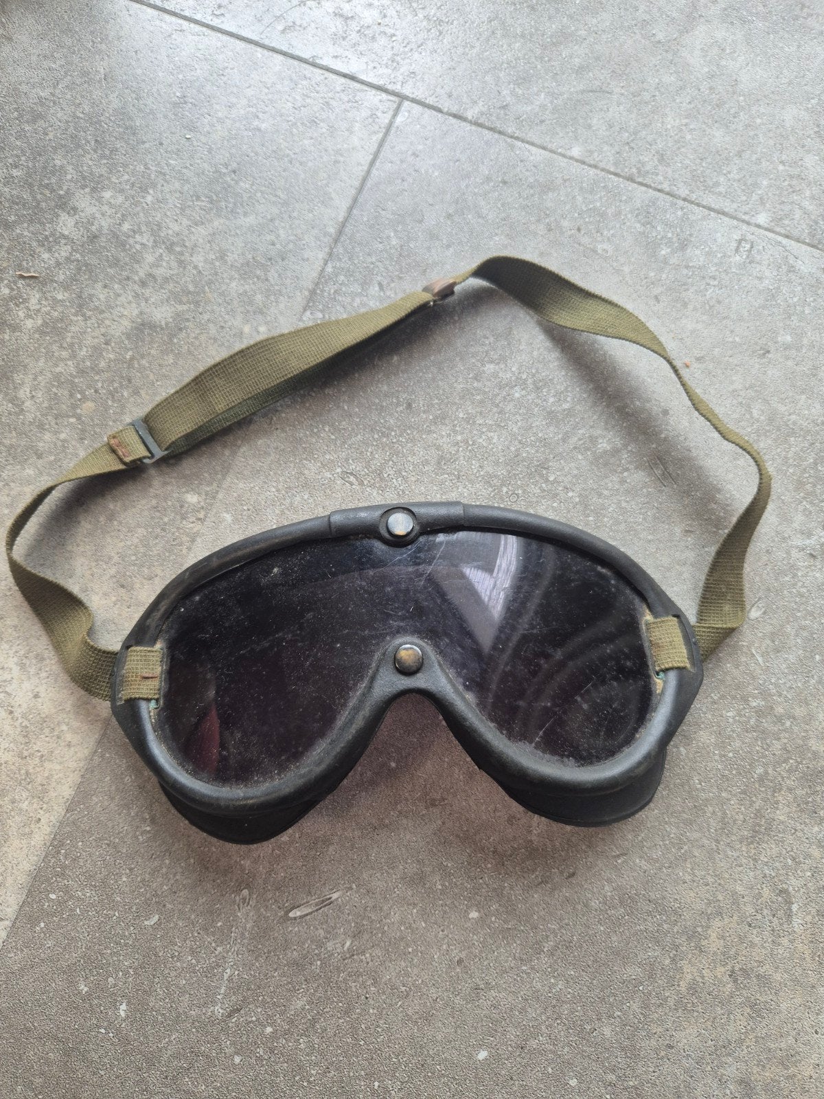 Org Amerikaanse Tanker bril M1944 gestempeld., Verzamelen, Militaria | Tweede Wereldoorlog, Ophalen of Verzenden