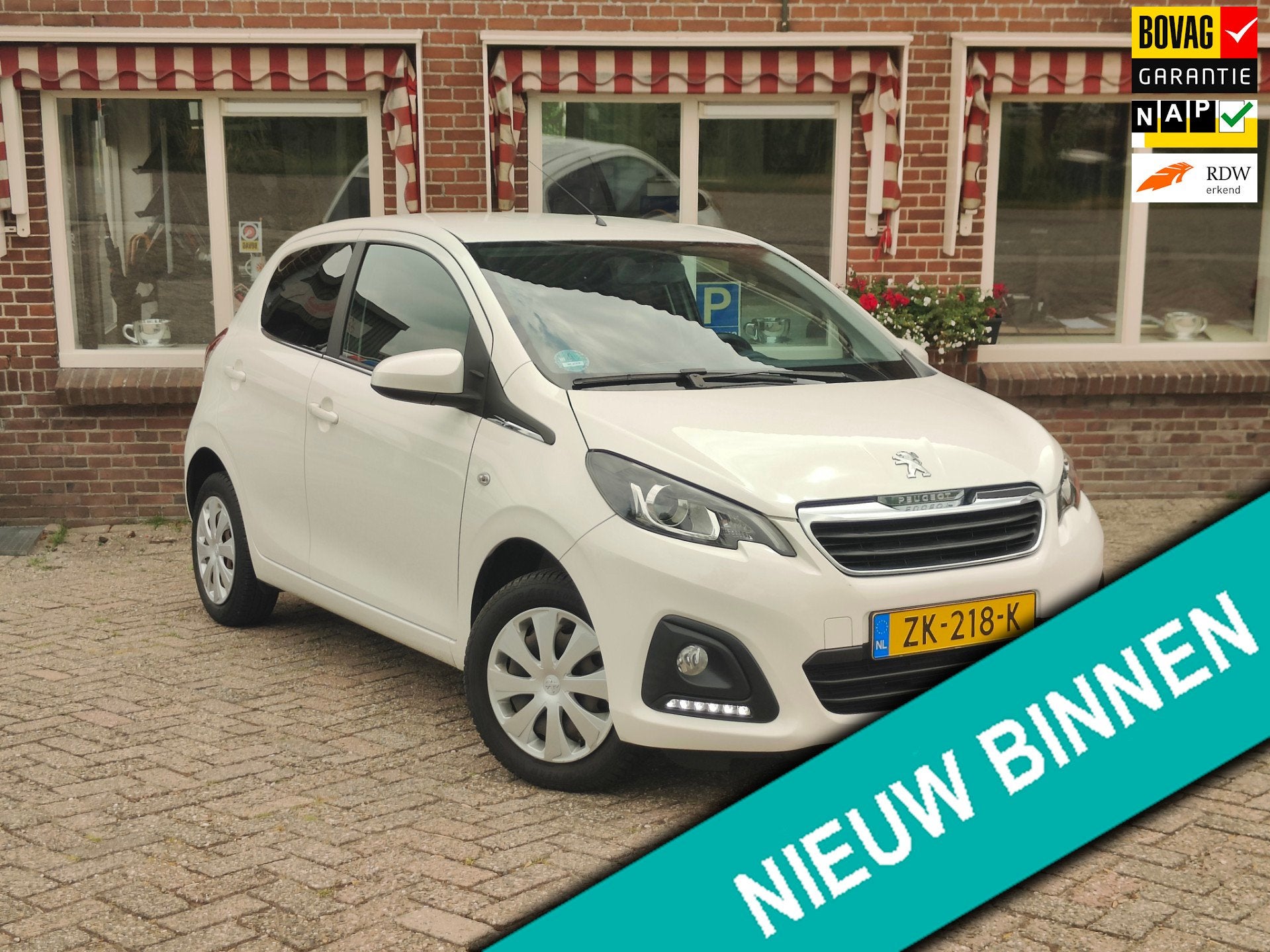 Peugeot 108 1.0 e-VTi Active Automaat Airco -RIJKLAAR -, Auto's, Gebruikt, Met garantie (alle), 4 stoelen, Wit