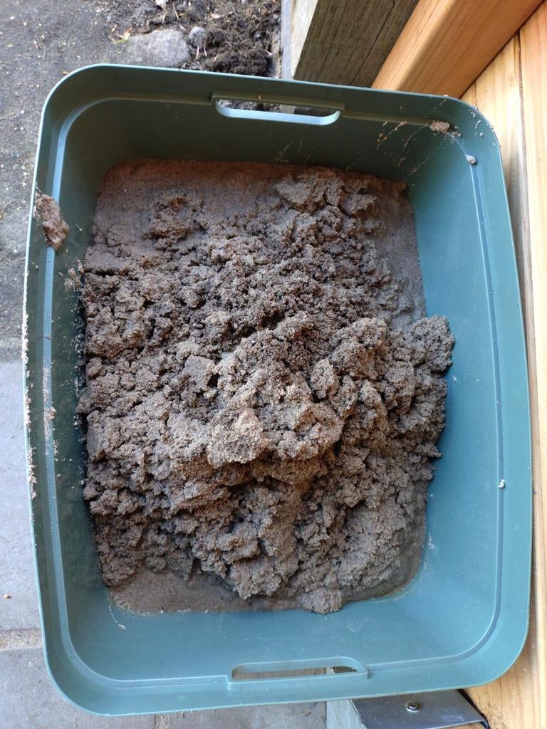 Zandbak zand NAT, Ophalen