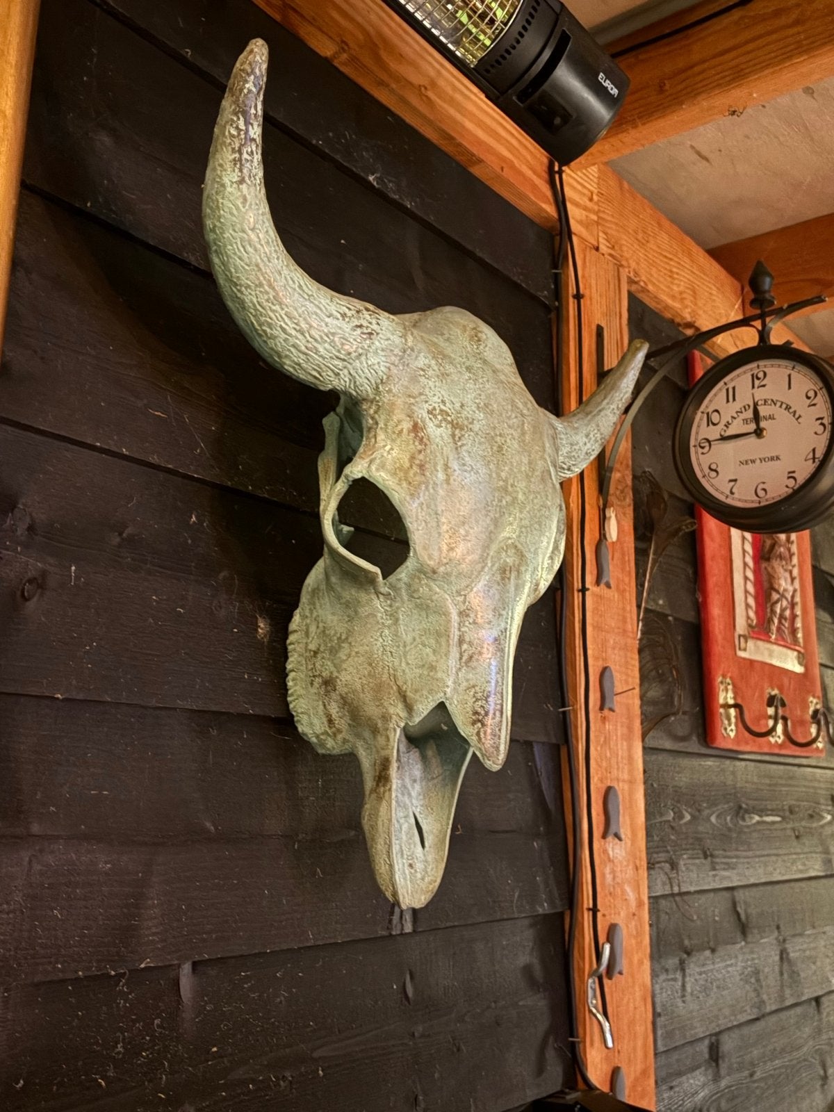 Decoratieve Koeien/Buffel Schedel voor Mancave, Gebruikt, Meerkleurig, Overige materialen, Ophalen of Verzenden