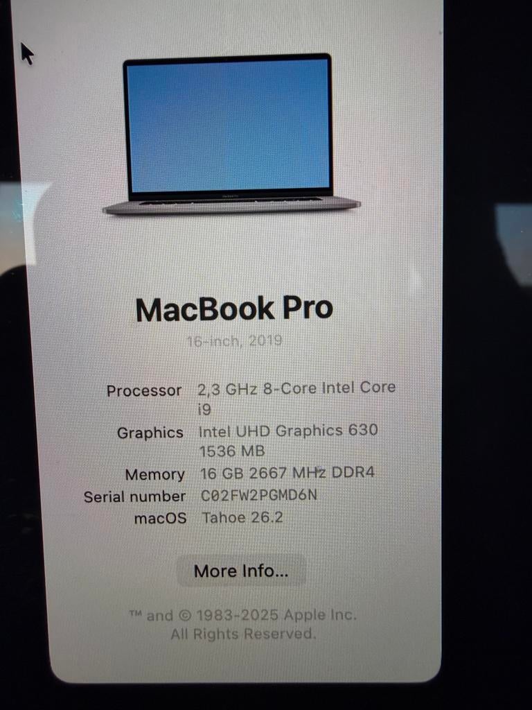 MacBook Pro 16-inch (2019) - i9, 16GB RAM, 512GB SSD, Computers en Software, Apple Macbooks, MacBook Pro, 2 tot 3 Ghz, Qwerty