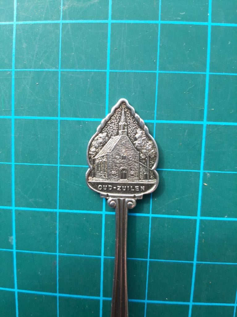 lepeltje, Oud - Zuilen afb. kerk, Ophalen of Verzenden, Gebruikt