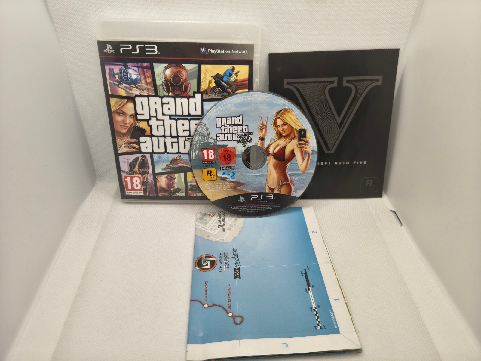 GTA 5 met kaart Playstation 3 game, 3 spelers of meer, Ophalen of Verzenden, Zo goed als nieuw, Vanaf 3 jaar