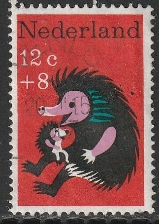 Nederland 1967 894 Kind 12c Egel, Gest Venlo, Postzegels en Munten, Ophalen of Verzenden, Na 1940, Gestempeld