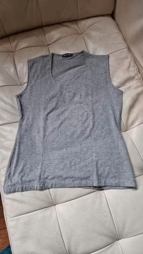Grijs Les Bleus topje maat 38, Kleding | Dames, Maat 38/40 (M), Ophalen of Verzenden, Zonder mouw, Grijs