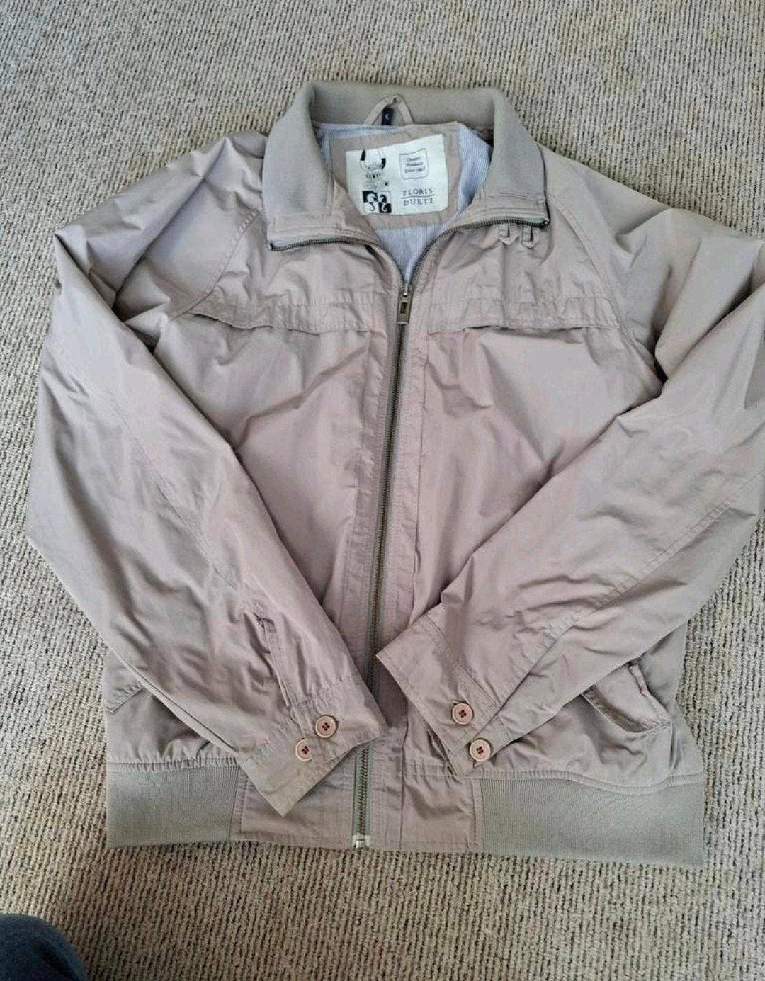 Floris Duetz jas maat L beige, Maat 52/54 (L), Beige, Floris van Bommel, Ophalen of Verzenden