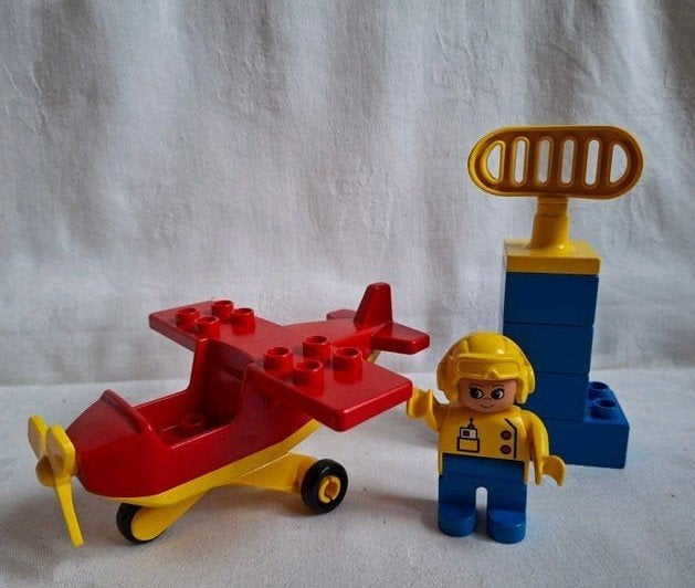 Lego Duplo vintage set 2676 Privé Vliegtuig met radartoren, Ophalen of Verzenden, Zo goed als nieuw, Duplo