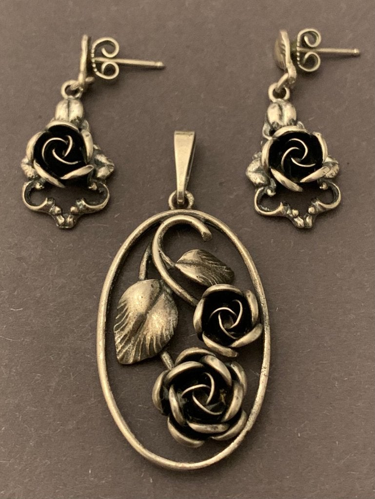 Zilveren Oorbellen en Zilveren Hanger Theodoor Klotz TEKA, Ophalen, Hangers, Zo goed als nieuw, Zilver