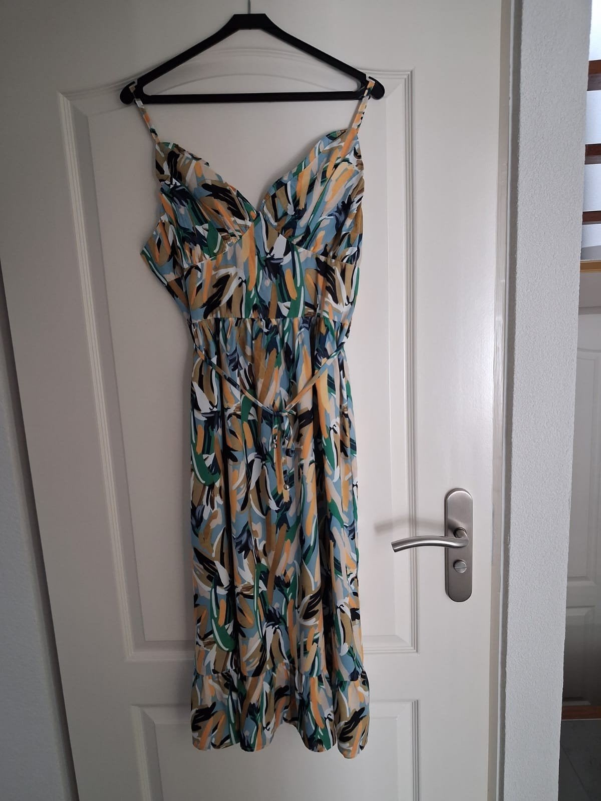 Zomerse maxi-jurk met print, maat 38, Ophalen of Verzenden, Nieuw, Maat 38/40 (M), Onder de knie