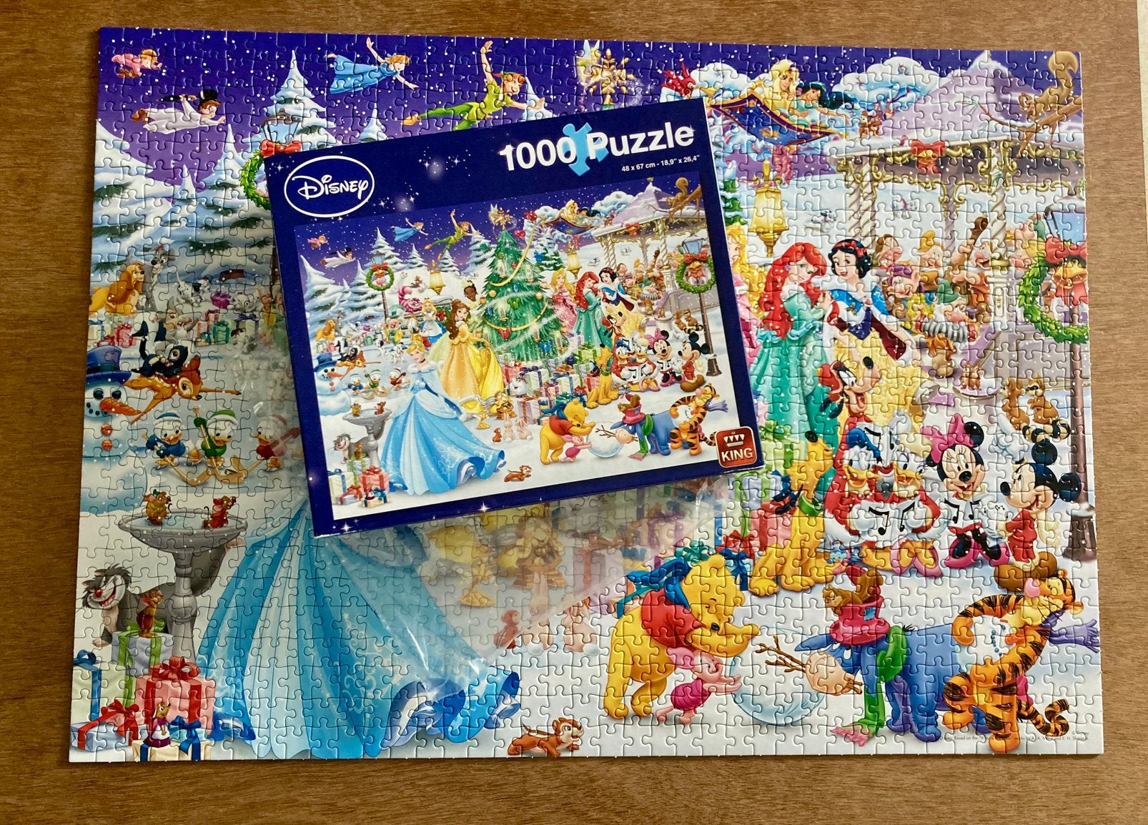 Disney Magic Christmas legpuzzel 1000 stukjes, Ophalen of Verzenden, 500 t/m 1500 stukjes, Zo goed als nieuw